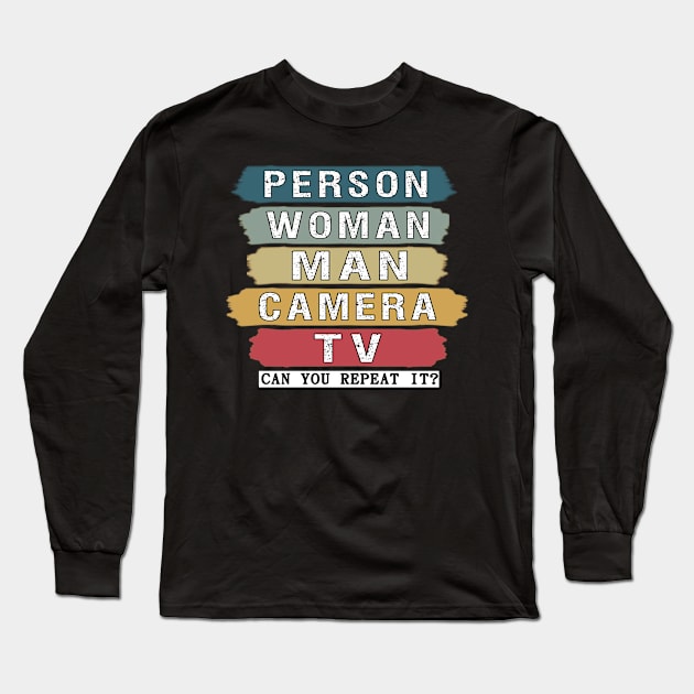 person woman man camera tv Long Sleeve T-Shirt by BuzzTeeStore